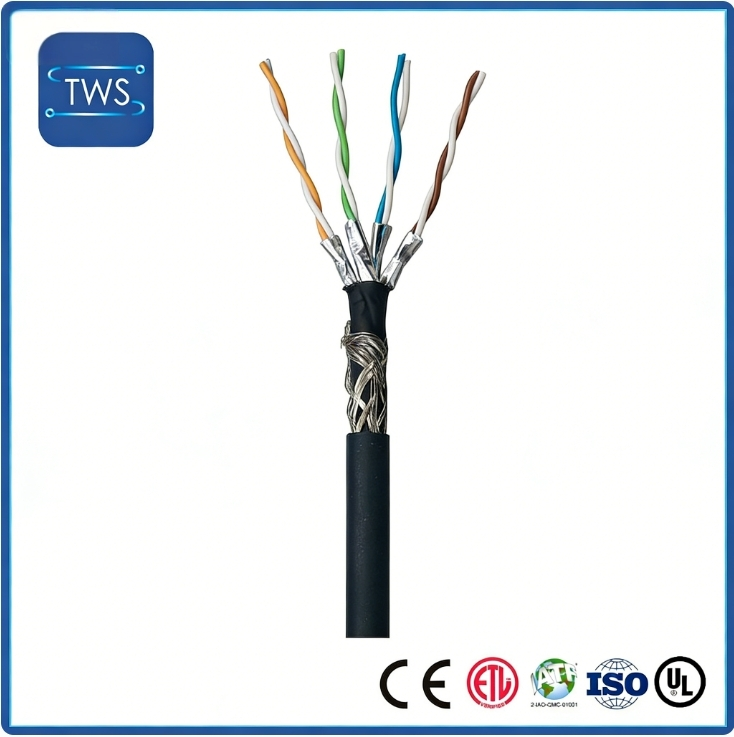 High Quality Hot Sale SF/FTP CAT8 TPU Cable for Home